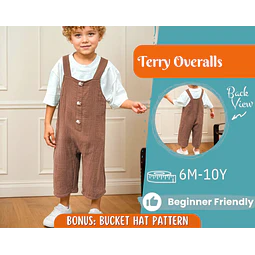 Overalls Sewing Pattern for Kids, Overalls Pattern, Kids Pattern, Jumpsuit Pattern, Beginner Pattern, Sewing Pattern Toddlers, Baby Pattern