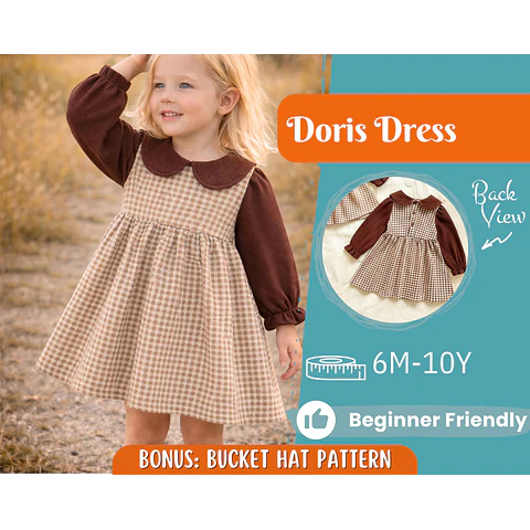 Dress Sewing Pattern for Kids, Dress Pattern, Kids Pattern, Easy PDF Pattern, Beginner Pattern, Sewing Pattern Toddlers, Baby Pattern