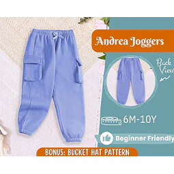 Cargo Joggers Sewing Pattern for Kids, Pants Pattern, Kids Pattern, Joggers Pattern, Beginner Pattern, Sewing Pattern Toddlers, PDF Pattern