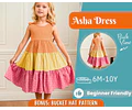 Dress Sewing Pattern for Kids, Dress Pattern, Kids Pattern, Long Dress Pattern, Beginner Pattern, Sewing Pattern Toddlers, PDF Pattern