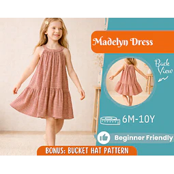 Dress Sewing Pattern for Kids, Dress Pattern, Kids Pattern, Girl Dress Pattern, Beginner Pattern, Sewing Pattern Toddlers, PDF Pattern