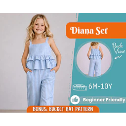 Top and Pants Pattern for Kids, Top Pattern, Kids Pattern, PDF Pattern, Beginner Pattern, Sewing Pattern Toddlers, Pants Pattern