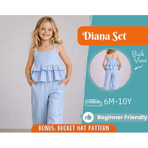 Top and Pants Pattern for Kids, Top Pattern, Kids Pattern, PDF Pattern, Beginner Pattern, Sewing Pattern Toddlers, Pants Pattern