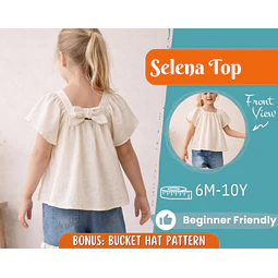 Top Sewing Pattern for Kids, Top Pattern, Kids Pattern, Girl Pattern, Beginner Pattern, Sewing Pattern Toddlers, PDF Pattern