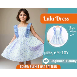 Dress Sewing Pattern for Kids, Dress Pattern, Kids Pattern, Summer Dress Pattern, Beginner Pattern, Sewing Pattern Toddlers, Baby Pattern