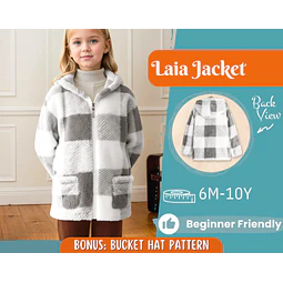 Coat Sewing Pattern for Kids, Girl Coat Pattern, Kids Pattern, PDF Pattern, Beginner Pattern, Sewing Pattern Toddlers, Kids Jacket Pattern