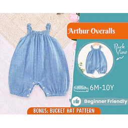 Overalls Sewing Pattern for Kids, Overalls Pattern, Kids Pattern, Jumpsuit Pattern, Beginner Pattern, Sewing Pattern Toddlers, Baby Pattern