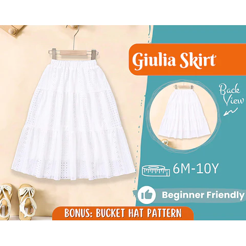 Maxi Skirt Sewing Pattern for Kids, Skirt Pattern, Kids Pattern, PDF Pattern, Beginner Pattern, Sewing Pattern Toddlers, PDF Sewing Pattern