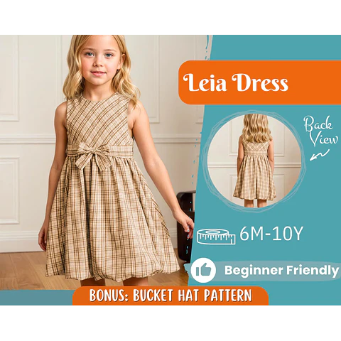 Dress Sewing Pattern for Kids, Dress Pattern, Kids Pattern, Easy PDF Pattern, Beginner Pattern, Sewing Pattern Toddlers, Baby Sewing Pattern