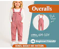 Overalls Sewing Pattern for Kids, Overalls Pattern, Kids Pattern, Jumpsuit Pattern, Beginner Pattern, Sewing Pattern Toddlers, Baby Pattern