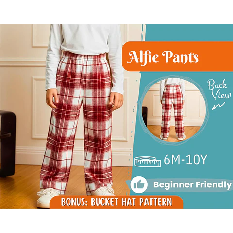 Pajama Pants Sewing Pattern for Kids, Elastic Waistband Pants Pattern, Kids Pattern, Baby Sewing Pattern, Beginner Pattern, Pyjama Pants