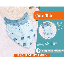 Baby Bib Sewing Pattern for Kids, Bib Pattern, Kids Pattern, Baby Bib, Beginner Pattern, Sewing Pattern Toddlers, Baby Pattern, PDF Pattern