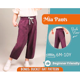 Pants Sewing Pattern for Kids, Elastic Waistband Pants Pattern, Kids Pattern, Baby Sewing Pattern, Beginner Pattern, Sewing Pattern Toddlers