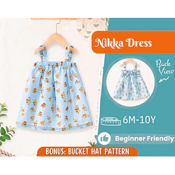 Dress Sewing Pattern for Kids, Dress Pattern, Kids Pattern, Summer Dress Pattern, Beginner Pattern, Sewing Pattern Toddlers, Baby Pattern