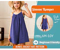 Romper Sewing Pattern for Kids, Overalls Pattern, Kids Pattern, Romper Pattern, Beginner Pattern, Sewing Pattern Toddlers, Jumpsuit Pattern