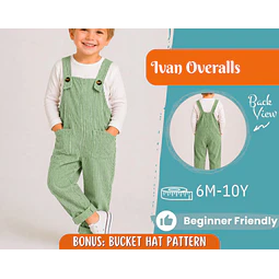 Overalls Sewing Pattern for Kids, Overalls Pattern, Kids Pattern, Jumpsuit Pattern, Beginner Pattern, Sewing Pattern Toddlers, Baby Pattern