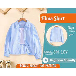 Shirt Sewing Pattern for Kids, Girl Shirt Pattern, Kids Pattern, PDF Pattern, Beginner Pattern, Sewing Pattern Toddlers, Kids Shirt Pattern