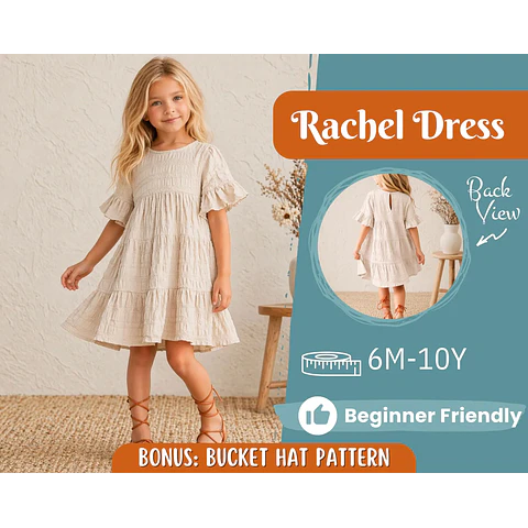 Dress Sewing Pattern for Kids, Dress Pattern, Kids Pattern, Summer Dress Pattern, Beginner Pattern, Sewing Pattern Toddlers, Baby Pattern