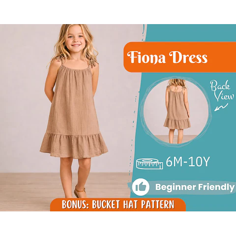 Dress Sewing Pattern for Kids, Dress Pattern, Kids Pattern, Summer Dress Pattern, Beginner Pattern, Sewing Pattern Toddlers, Baby Pattern