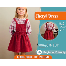 Dress Sewing Pattern for Kids, Dress Pattern, Kids Pattern, Overall Dress Pattern, Beginner Pattern, Sewing Pattern Toddlers, Baby Pattern