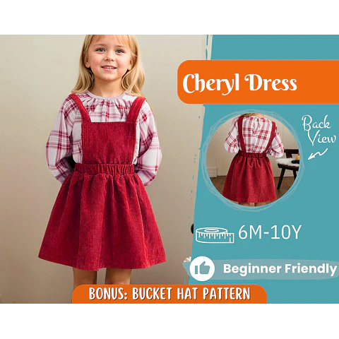 Dress Sewing Pattern for Kids, Dress Pattern, Kids Pattern, Overall Dress Pattern, Beginner Pattern, Sewing Pattern Toddlers, Baby Pattern