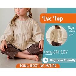 Girl Blouse Pattern, Sewing Pattern for Kids, Kids Pattern, Toddler Blouse Pattern, Beginner Pattern, Sewing Pattern Toddlers, Baby Pattern