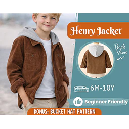Jacket Sewing Pattern for Kids, Jacket Pattern, Kids Pattern, PDF Pattern, Beginner Pattern, Sewing Pattern Toddlers, Kids Jacket Pattern