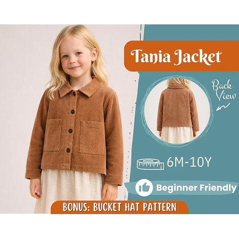 Jacket Sewing Pattern for Kids, Jacket Pattern, Kids Sewing Pattern, PDF Pattern, Beginner Pattern, Sewing Pattern Toddlers, Kids Pattern