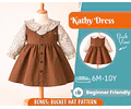 Dress Sewing Pattern for Kids, Dress Pattern, Kids Pattern, Girl Dress Pattern, Beginner Pattern, Sewing Pattern Toddlers, PDF Pattern