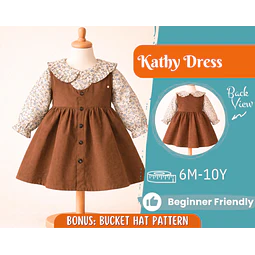Dress Sewing Pattern for Kids, Dress Pattern, Kids Pattern, Girl Dress Pattern, Beginner Pattern, Sewing Pattern Toddlers, PDF Pattern