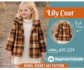 Coat Sewing Pattern for Kids, Girl Coat Pattern, Kids Pattern, PDF Pattern, Beginner Pattern, Sewing Pattern Toddlers, Kids Jacket Pattern