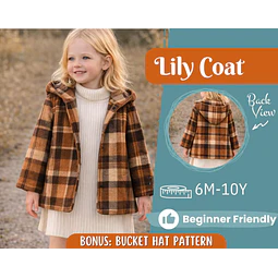 Coat Sewing Pattern for Kids, Girl Coat Pattern, Kids Pattern, PDF Pattern, Beginner Pattern, Sewing Pattern Toddlers, Kids Jacket Pattern