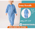 Overalls Sewing Pattern for Kids, Pajama Overalls Pattern, Kids Sewing Pattern, Jumpsuit Pattern, Beginner Pattern, Sewing Pattern Toddlers