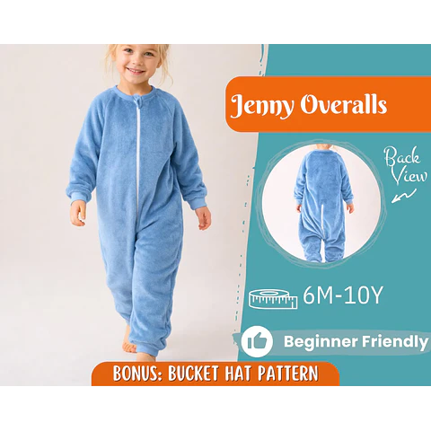 Overalls Sewing Pattern for Kids, Pajama Overalls Pattern, Kids Sewing Pattern, Jumpsuit Pattern, Beginner Pattern, Sewing Pattern Toddlers