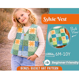 Quilted Vest Sewing Pattern for Kids, Vest Pattern, Kids Pattern, PDF Pattern, Beginner Pattern, Sewing Pattern Toddlers, Kids Vest Pattern