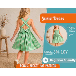 Dress Sewing Pattern for Kids, Dress Pattern, Kids Pattern, Girl Dress Pattern, Beginner Pattern, Sewing Pattern Toddlers, PDF Pattern