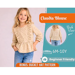 Girl Blouse Pattern, Sewing Pattern for Kids, Kids Pattern, Toddler Blouse Pattern, Beginner Pattern, Sewing Pattern Toddlers, Baby Pattern