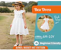 Dress Sewing Pattern for Kids, Dress Pattern, Kids Pattern, Summer Dress Pattern, Beginner Pattern, Sewing Pattern Toddlers, Baby Pattern