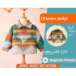 Jacket Sewing Pattern for Kids, Jacket Pattern, Kids Sewing Pattern, PDF Pattern, Beginner Pattern, Sewing Pattern Toddlers, Coat Pattern