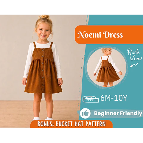 Dress Sewing Pattern for Kids, Dress Pattern, Kids Pattern, Girl Dress Pattern, Beginner Pattern, Sewing Pattern Toddlers, PDF Pattern