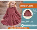 Dress Sewing Pattern for Kids, Dress Pattern, Kids Pattern, Easy PDF Pattern, Beginner Pattern, Sewing Pattern Toddlers, Baby Sewing Pattern