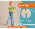 Top Sewing Pattern for Kids, Top Pattern, Kids Pattern, Girl Pattern, Beginner Pattern, Sewing Pattern Toddlers, PDF Pattern