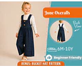 Overalls Sewing Pattern for Kids, Overalls Pattern, Kids Pattern, Jumpsuit Pattern, Beginner Pattern, Sewing Pattern Toddlers, Baby Pattern