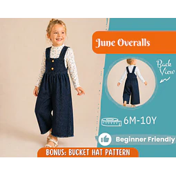 Overalls Sewing Pattern for Kids, Overalls Pattern, Kids Pattern, Jumpsuit Pattern, Beginner Pattern, Sewing Pattern Toddlers, Baby Pattern
