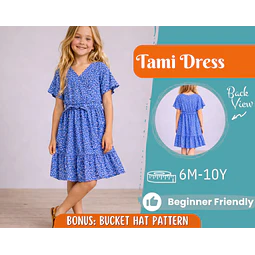 Dress Sewing Pattern for Kids, Dress Pattern, Kids Pattern, Girl Dress Pattern, Beginner Pattern, Sewing Pattern Toddlers, PDF Pattern
