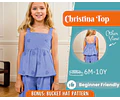 Top Sewing Pattern for Kids, Top Pattern, Kids Pattern, Girl Pattern, Beginner Pattern, Sewing Pattern Toddlers, PDF Pattern, Blouse Pattern