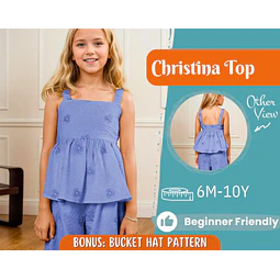 Top Sewing Pattern for Kids, Top Pattern, Kids Pattern, Girl Pattern, Beginner Pattern, Sewing Pattern Toddlers, PDF Pattern, Blouse Pattern