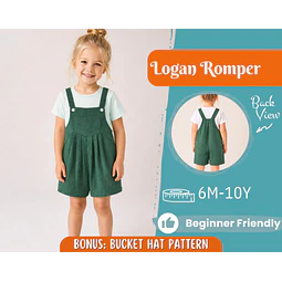 Romper Sewing Pattern for Kids, Romper Pattern, Kids Pattern, Overall Pattern, Beginner Pattern, Sewing Pattern Toddlers, Baby Pattern