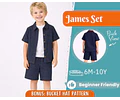 Shirt and Shorts Pattern for Kids, Shirt Pattern, Kids Pattern, PDF Pattern, Beginner Pattern, Sewing Pattern Toddlers, Shorts Pattern