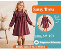 Dress Sewing Pattern for Kids, Dress Pattern, Kids Pattern, Easy PDF Pattern, Beginner Pattern, Sewing Pattern Toddlers, Baby Sewing Pattern